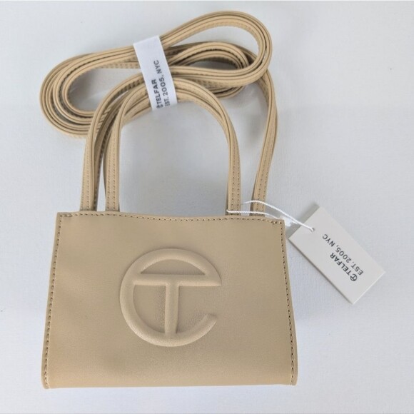 NWT Telfar Small Shopping Bag Cream - Authentic, Vegan Leather, Iconic Tote - Picture 1 of 7